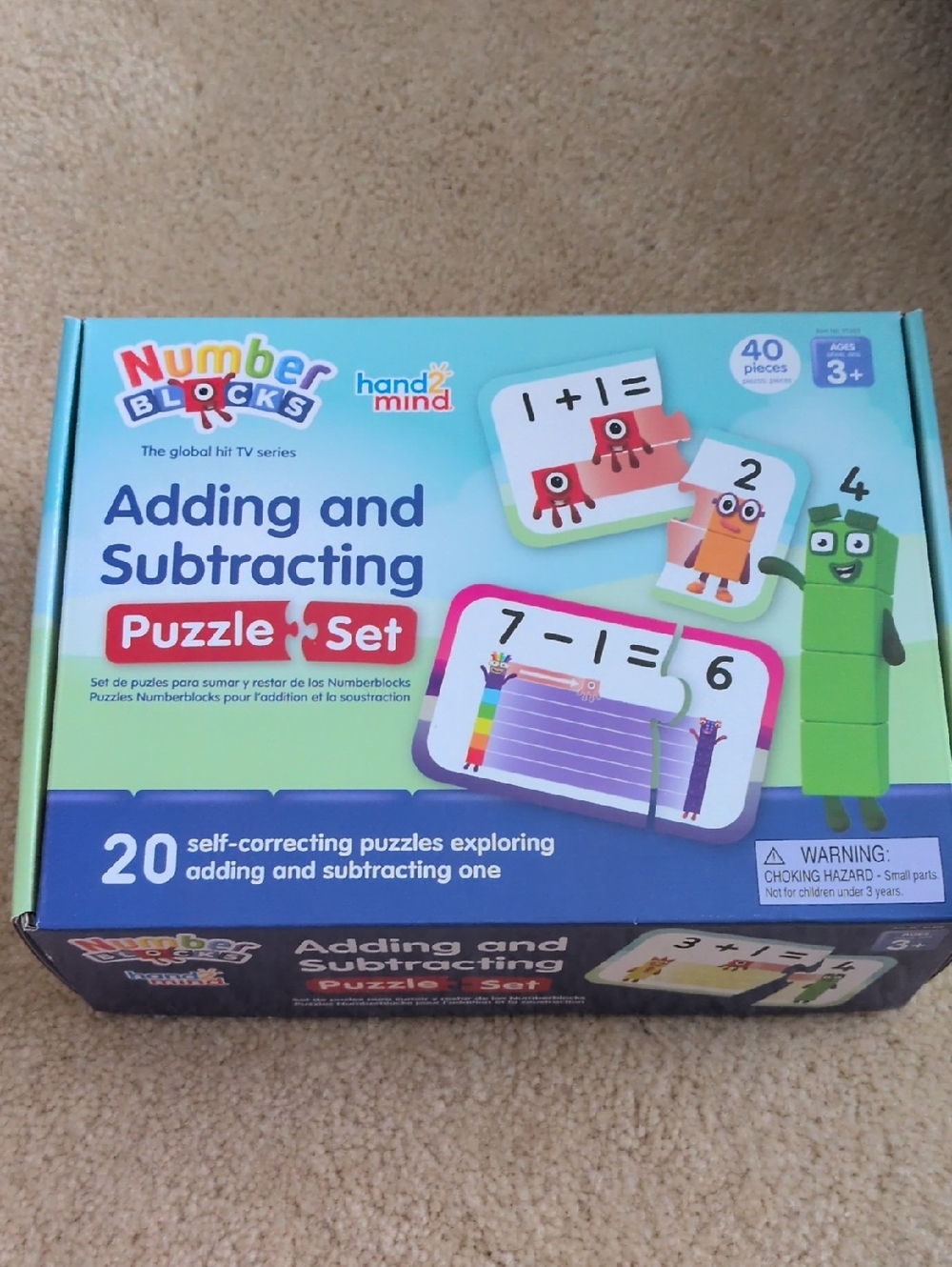 Numberblocks Adding and Subtracting Puzzle Set - Blue & Green